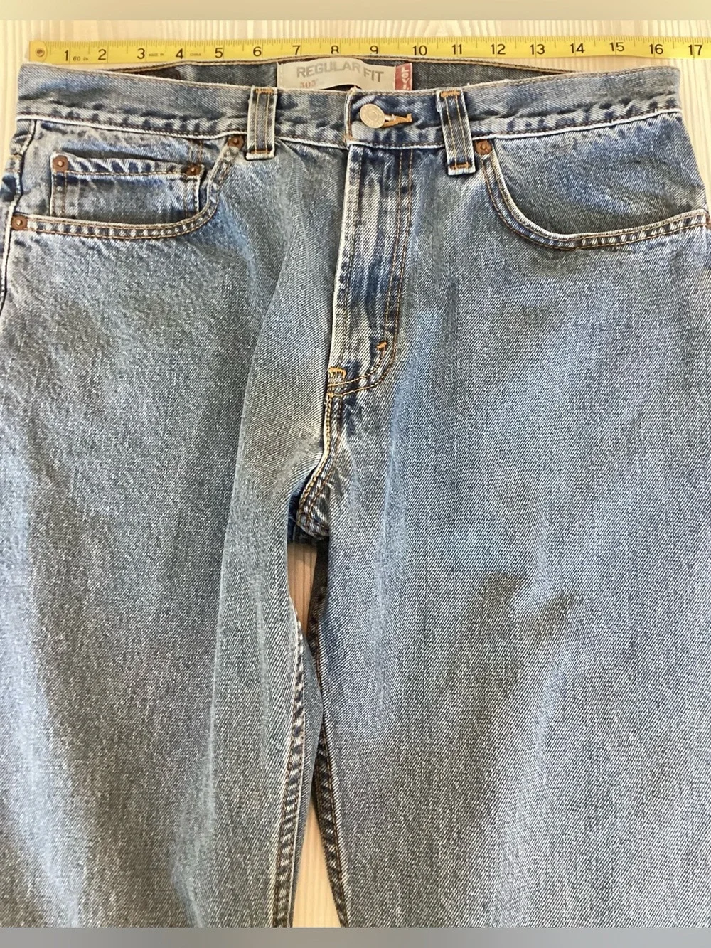 Levi’s 505 Men’s Jeans 32 X 32 Red Tab Regular Fit Straight Leg Medium Wash Blue